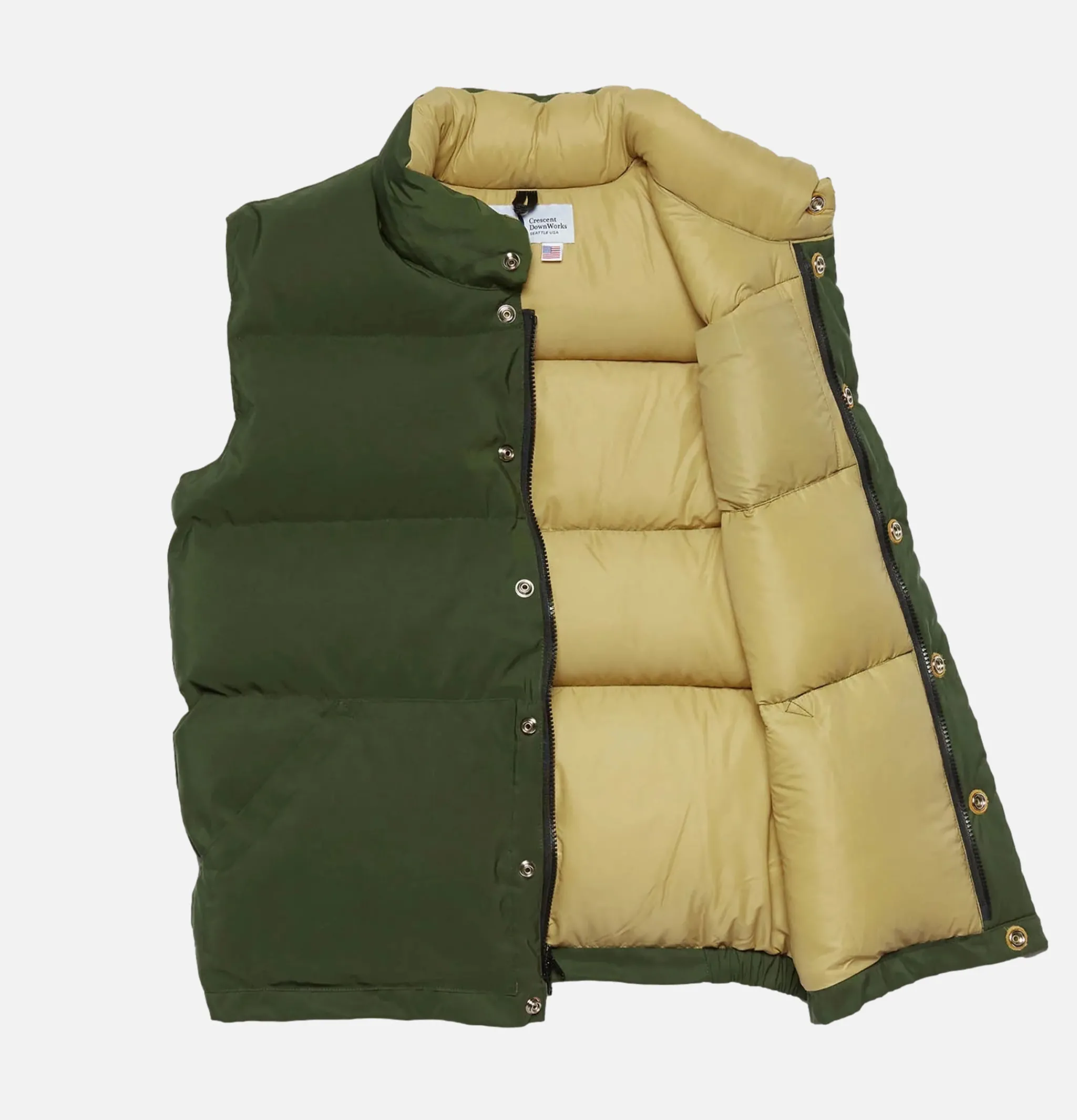 CRESCENT DOWN WORKS Italian Down Vest Olive< Blousons & Manteaux