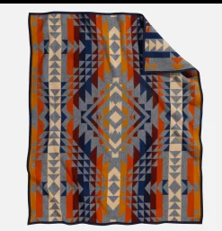 PENDLETON Jacquard Napped Throw Grey< Maison