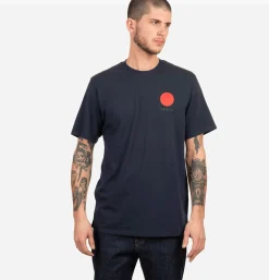 EDWIN Japanese Sun Tee Shirt Navy< T-shirts