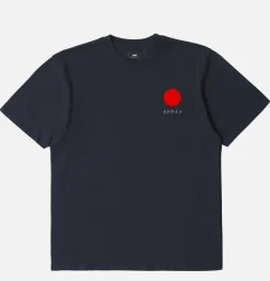EDWIN Japanese Sun Tee Shirt Navy< T-shirts