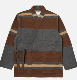 UNIVERSAL WORKS Kyoto Work Jacket Wool Stripe Charcoal< Vestes