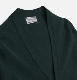WILLIAM LOCKIE Lambswool Cardigan Green Astra< Pulls & Cardigans