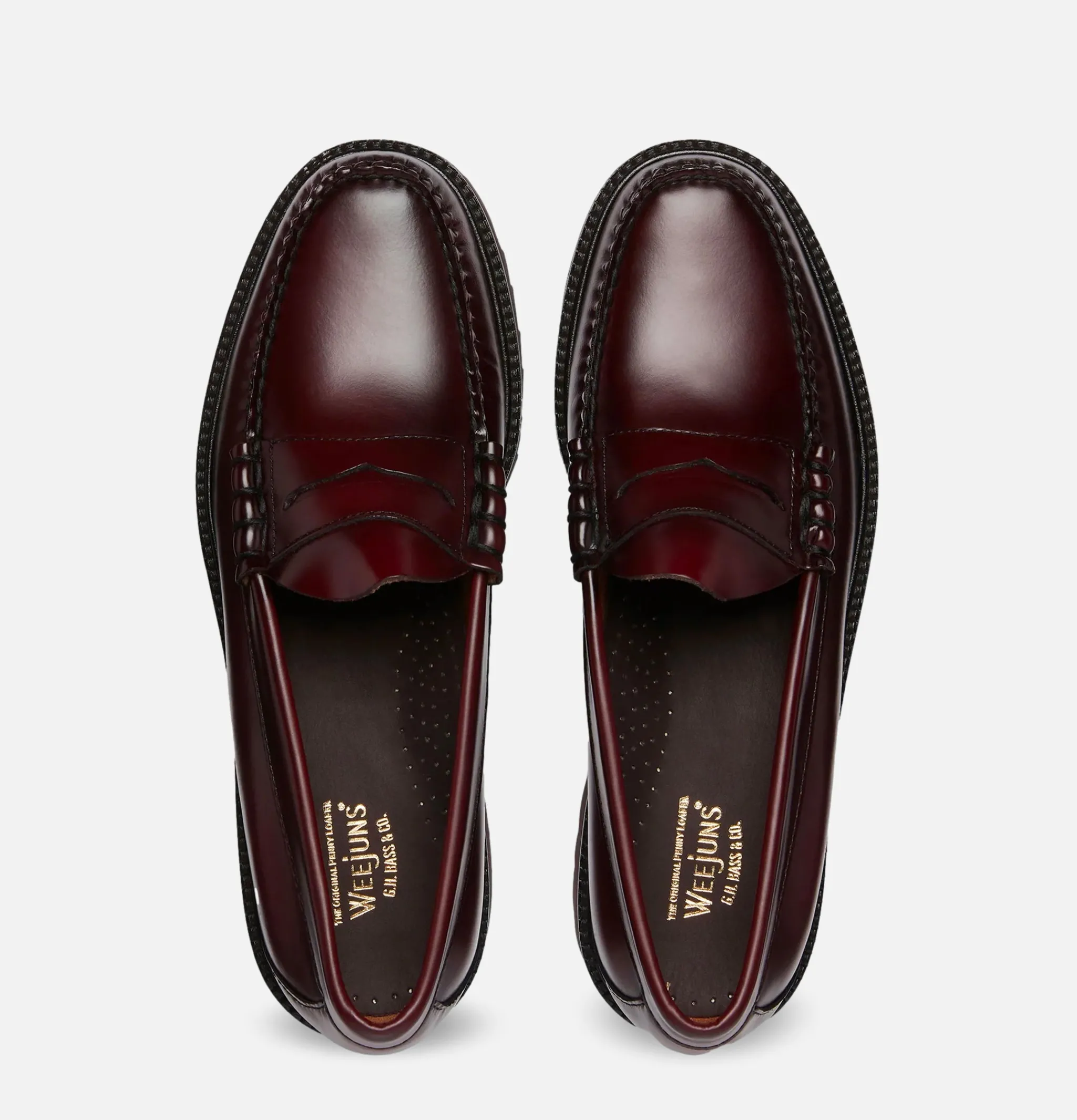 G.H. BASS Larson 90's Penny Loafer Wine<Homme Mocassins