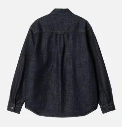 CARHARTT WIP Lincoln Shirt Blue Rinsed< Chemises