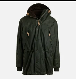 MANIFATTURA CECCARELLI Long Moutain Parka Wax Green< Blousons & Manteaux