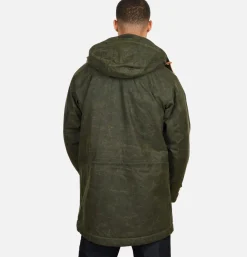 MANIFATTURA CECCARELLI Long Moutain Parka Wax Green< Blousons & Manteaux