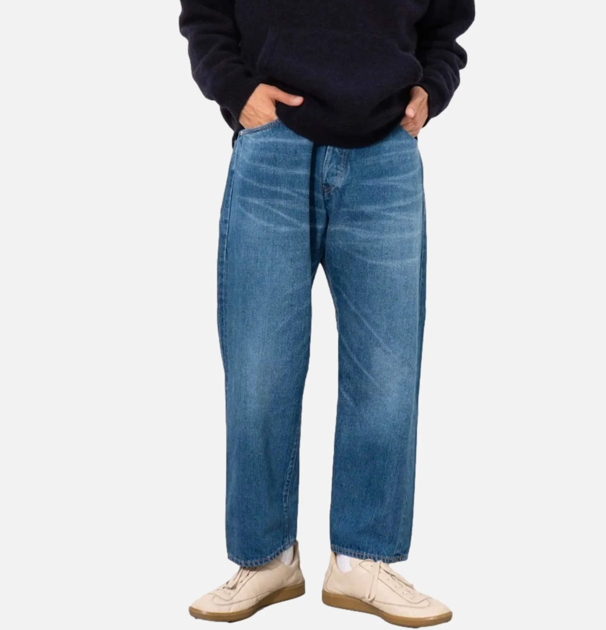 ORDINARY FITS Loose Ankle Denim Used Blue< Jeans