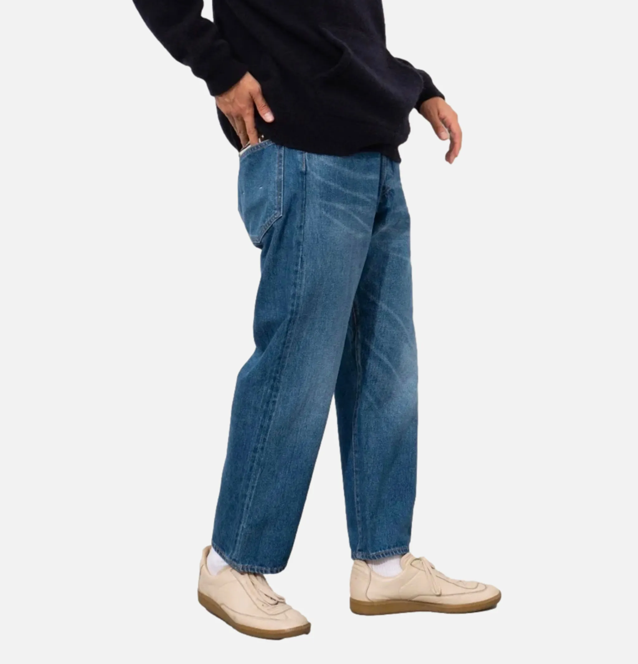 ORDINARY FITS Loose Ankle Denim Used Blue< Jeans