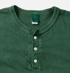 GOOD ON Ls Henley Tee Dark Green< T-shirts