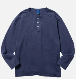 GOOD ON Ls Henley Tee Navy< T-shirts