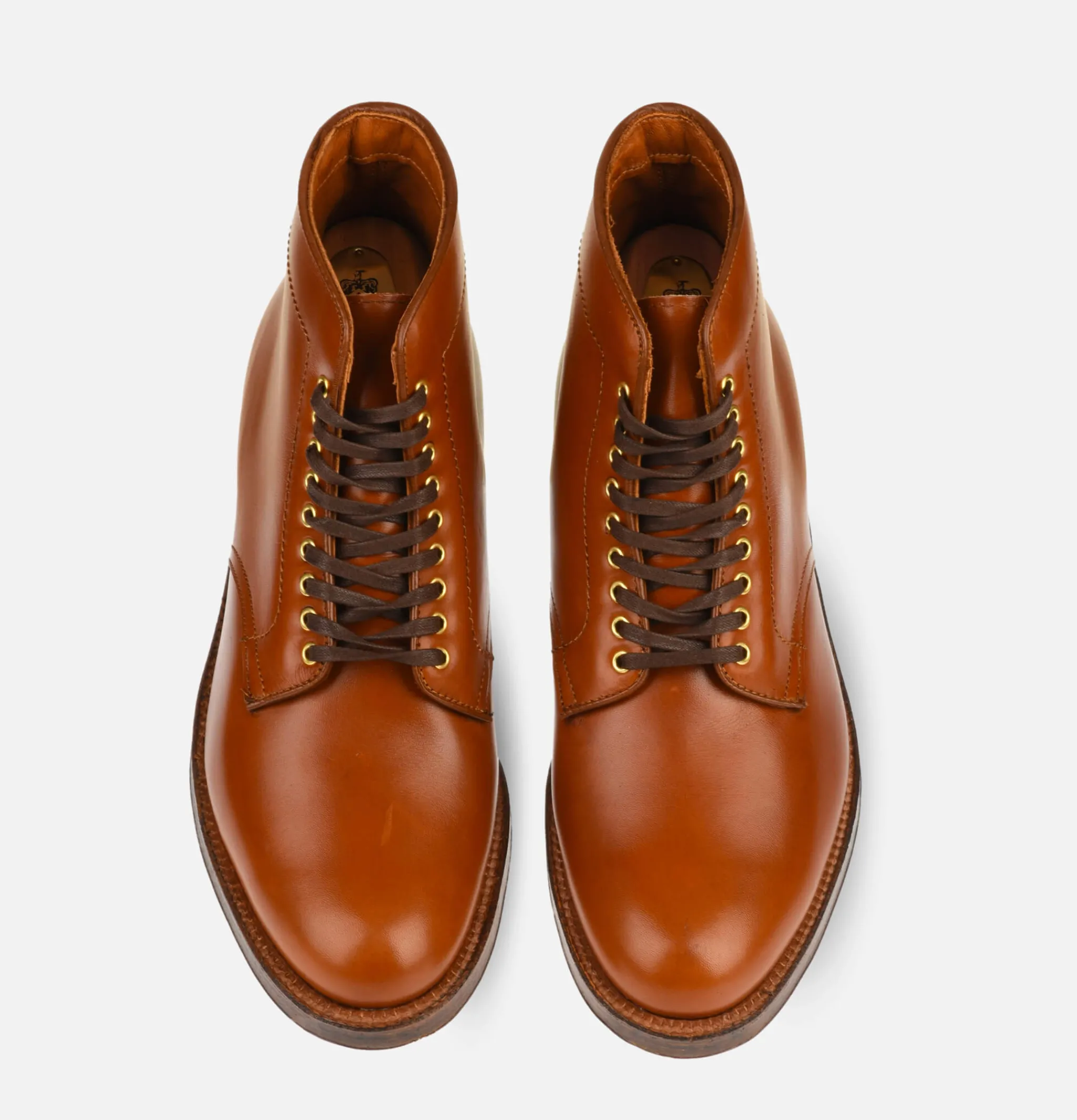 ALDEN SHOE CO M1811 - Plain Toe Blucher Tan<Homme Bottes