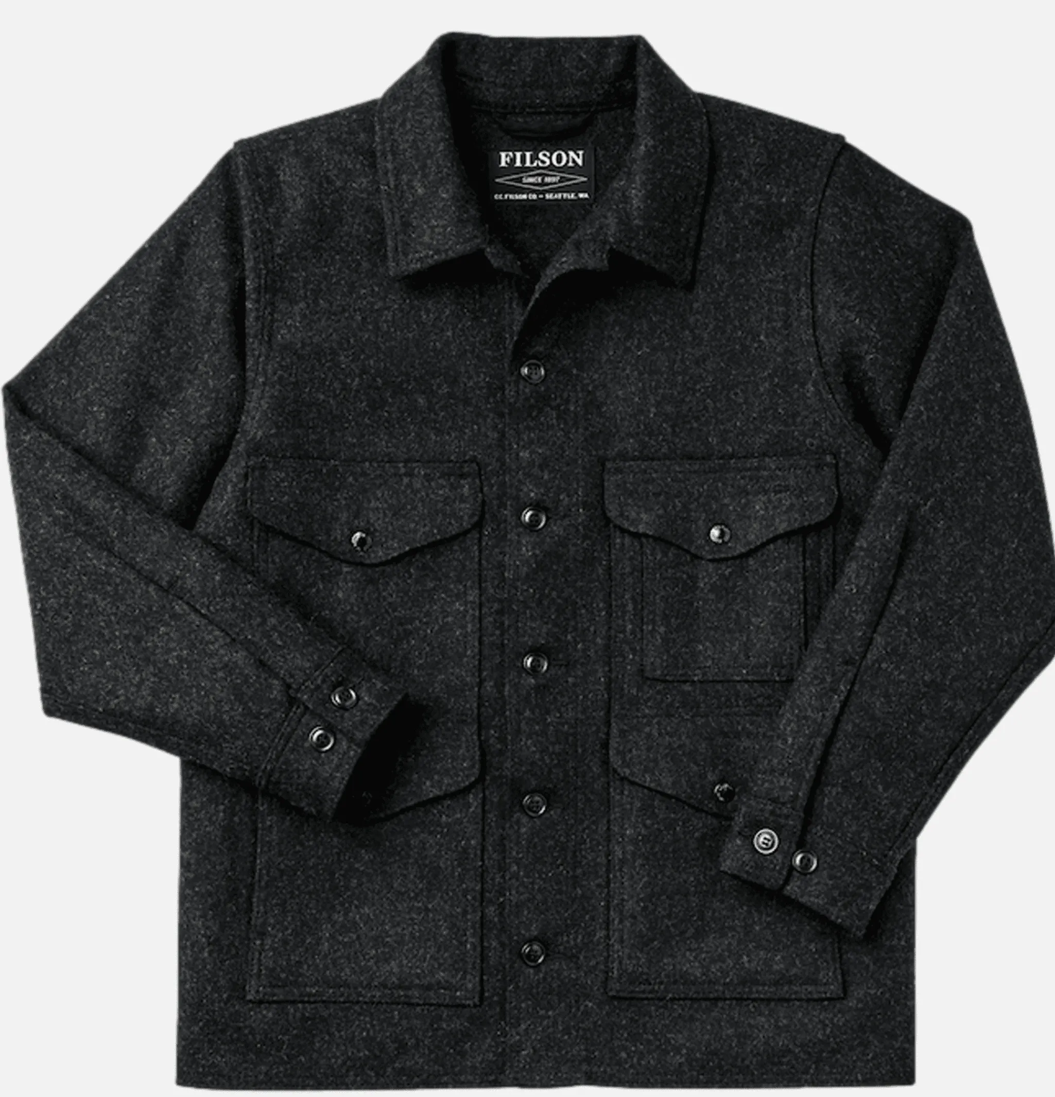 FILSON Mackinaw Cruiser Charcoal< Blousons & Manteaux