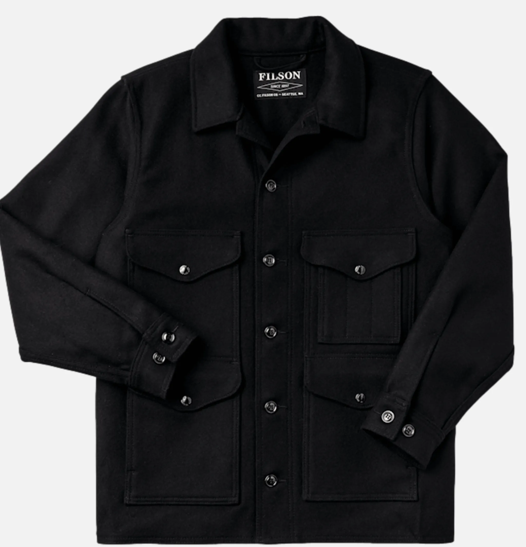 FILSON Mackinaw Cruiser Navy< Blousons & Manteaux