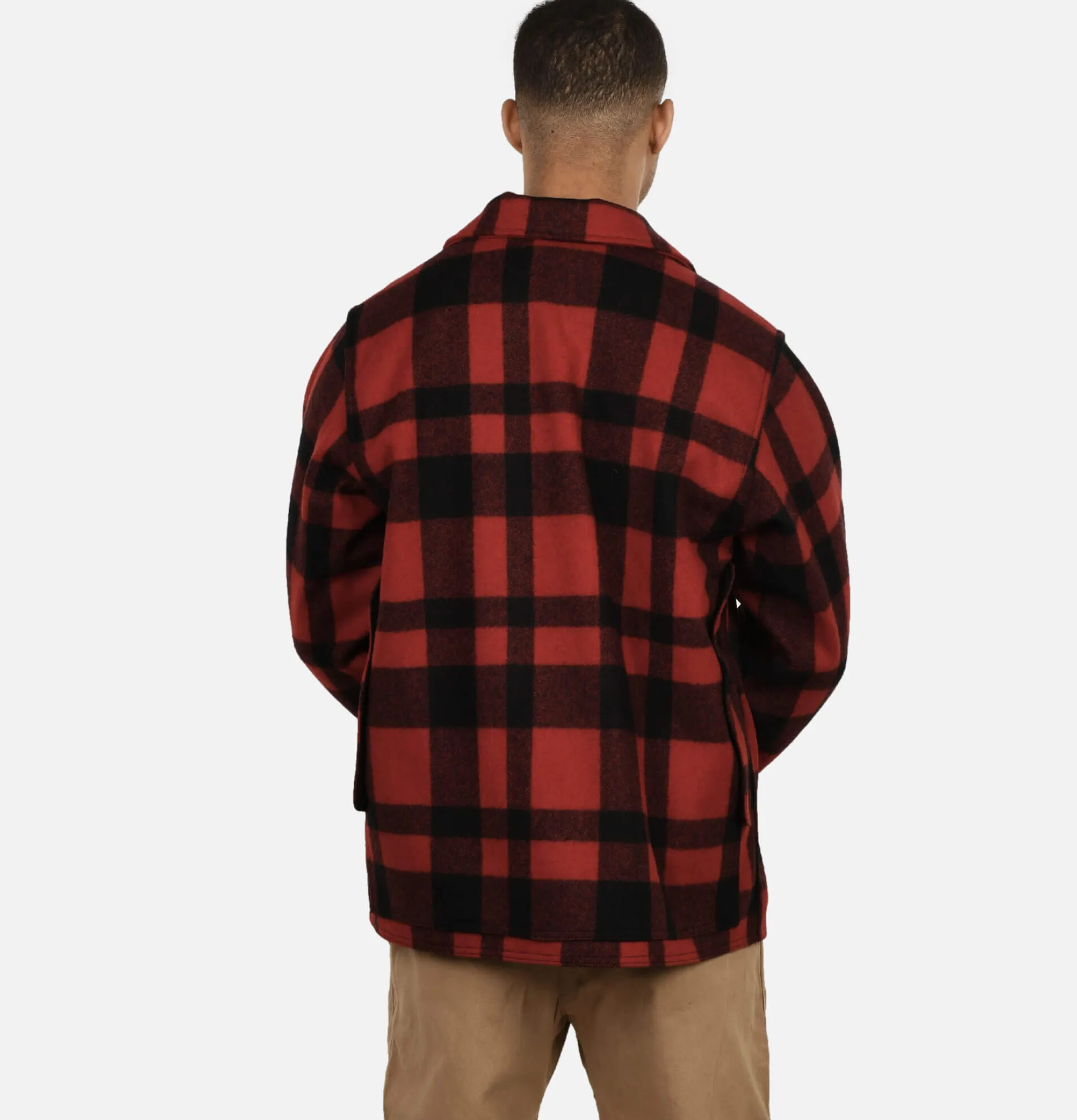 FILSON Mackinaw Cruiser Red Black< Blousons & Manteaux