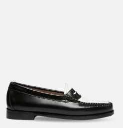 G.H. BASS Mocassin Femme Weejun Noir et blanc<Femme Chaussures