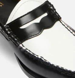 G.H. BASS Mocassin Femme Weejun Noir et blanc<Femme Chaussures