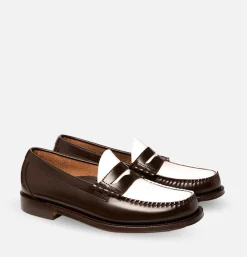 G.H. BASS Mocassin Gh Bass Weejun Brown and White<Homme Mocassins