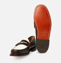 G.H. BASS Mocassin Gh Bass Weejun Brown and White<Homme Mocassins