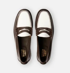 G.H. BASS Mocassin Gh Bass Weejun Brown and White<Homme Mocassins
