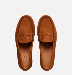 G.H. BASS Mocassin Larson Nubuck Tan<Homme Mocassins