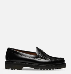 G.H. BASS Mocassin Larson 90's Penny Loafer Black<Homme Mocassins