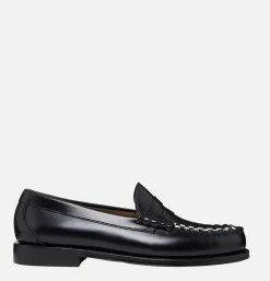 G.H. BASS Mocassin Weejun Weave Black & White<Homme Mocassins