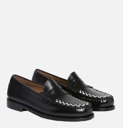 G.H. BASS Mocassin Weejun Weave Black & White<Homme Mocassins
