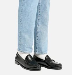G.H. BASS Mocassin Weejun Weave Black<Homme Mocassins