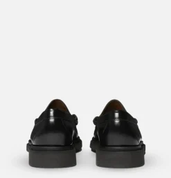G.H. BASS Moccassin Weejun Step Larson Black<Homme Mocassins