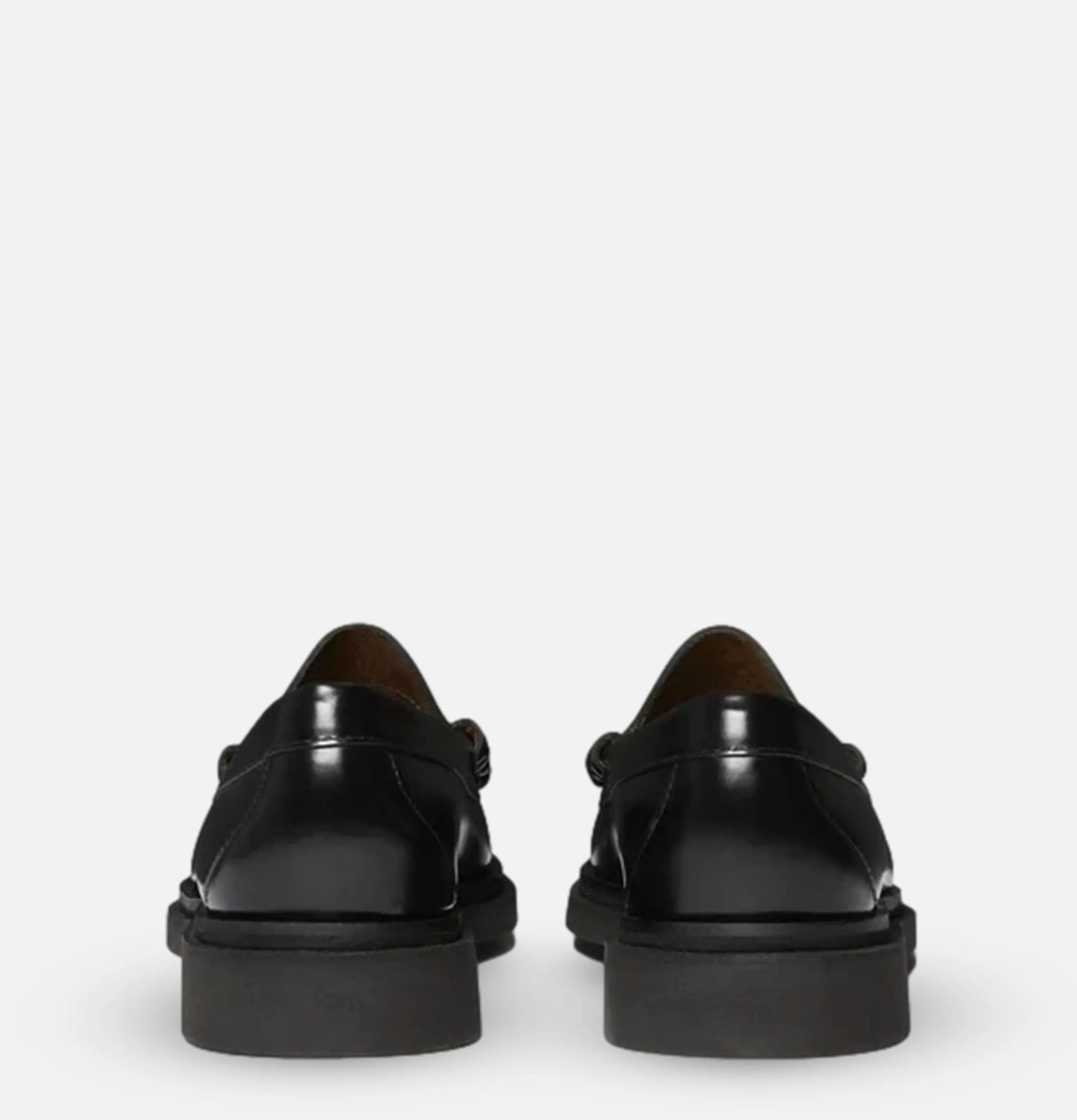 G.H. BASS Moccassin Weejun Step Larson Black<Homme Mocassins