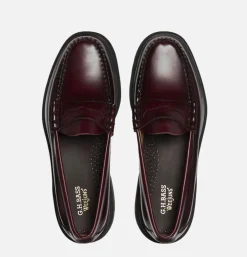G.H. BASS Moccassin Weejun Step Larson Wine<Homme Mocassins