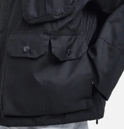 BARBOUR Modified Dryfly Wax Jacket Noir< Blousons & Manteaux