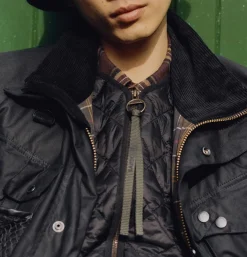 BARBOUR Modified Dryfly Wax Jacket Noir< Blousons & Manteaux