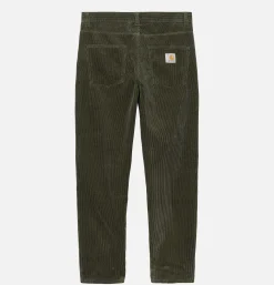 CARHARTT WIP Newel Pant Corduroy Office Green< Pantalons