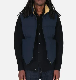 CRESCENT DOWN WORKS North by Northwest Vest Navy< Blousons & Manteaux