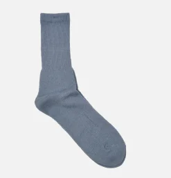 ANONYMOUS ISM Oc Pile Low Crew Blue<Homme Chaussettes