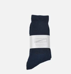 ANONYMOUS ISM Oc Pile Low Crew Navy<Homme Chaussettes