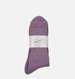 ANONYMOUS ISM Oc Pile Low Crew Violet<Homme Chaussettes