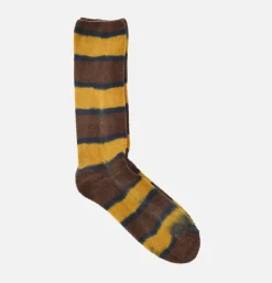 ANONYMOUS ISM Old Surf Stripes Crew<Homme Chaussettes