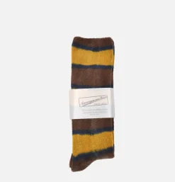 ANONYMOUS ISM Old Surf Stripes Crew<Homme Chaussettes