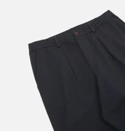 UNIVERSAL WORKS Pantalon Double Pleated Black< Chinos