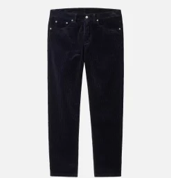 CARHARTT WIP Pantalon Newel Cord Dark Navy< Pantalons