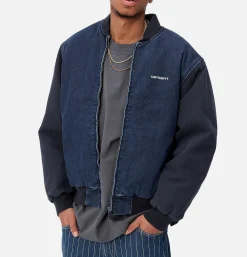 CARHARTT WIP Paxon Bomber Navy Stone Washed< Vestes