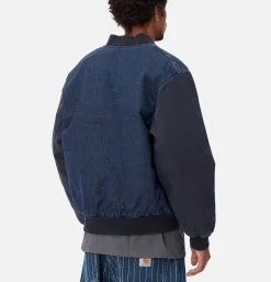 CARHARTT WIP Paxon Bomber Navy Stone Washed< Vestes