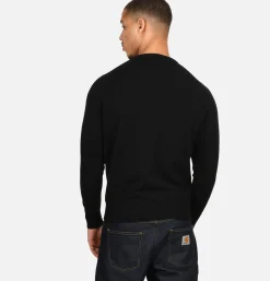 WILLIAM LOCKIE Pull Col Rond Black< Pulls & Cardigans