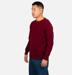 WILLIAM LOCKIE Pull Col Rond Bordeaux< Pulls & Cardigans
