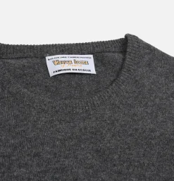 WILLIAM LOCKIE Pull Col Rond Charcoal< Pulls & Cardigans