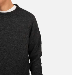 WILLIAM LOCKIE Pull Col Rond Charcoal< Pulls & Cardigans