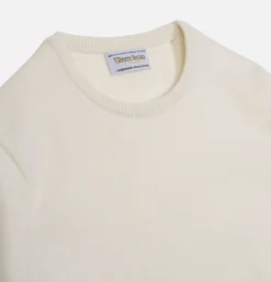 WILLIAM LOCKIE Pull Col Rond Ecru< Pulls & Cardigans