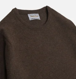 WILLIAM LOCKIE Pull Col Rond Mocha< Pulls & Cardigans